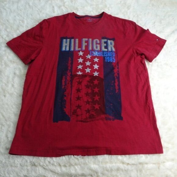 Tommy Hilfiger Red Patriotic T-Shirt X-Large - Picture 1 of 4